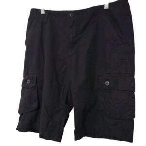 Surplus Military Cargo Shorts  Men's Size 36 Paratrooper Army Pockets Logo Black